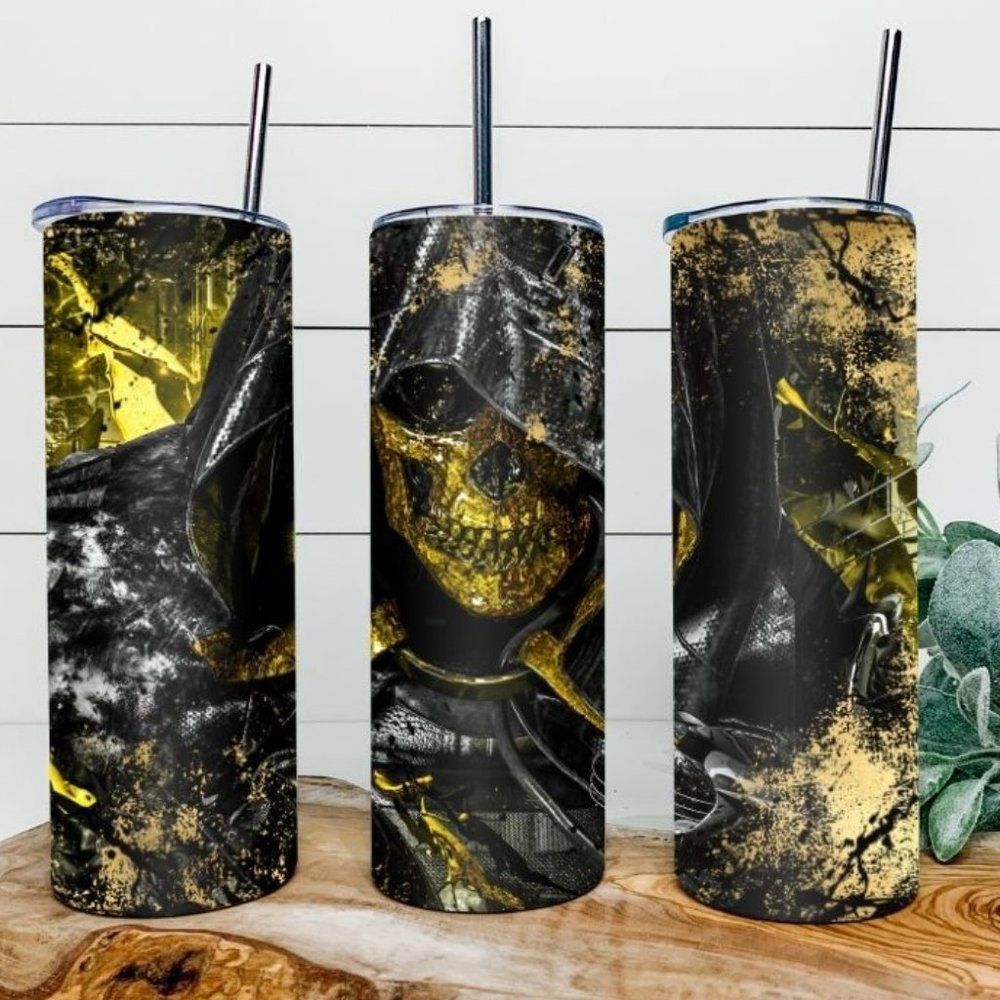 Custom 20oz skull tumbler!